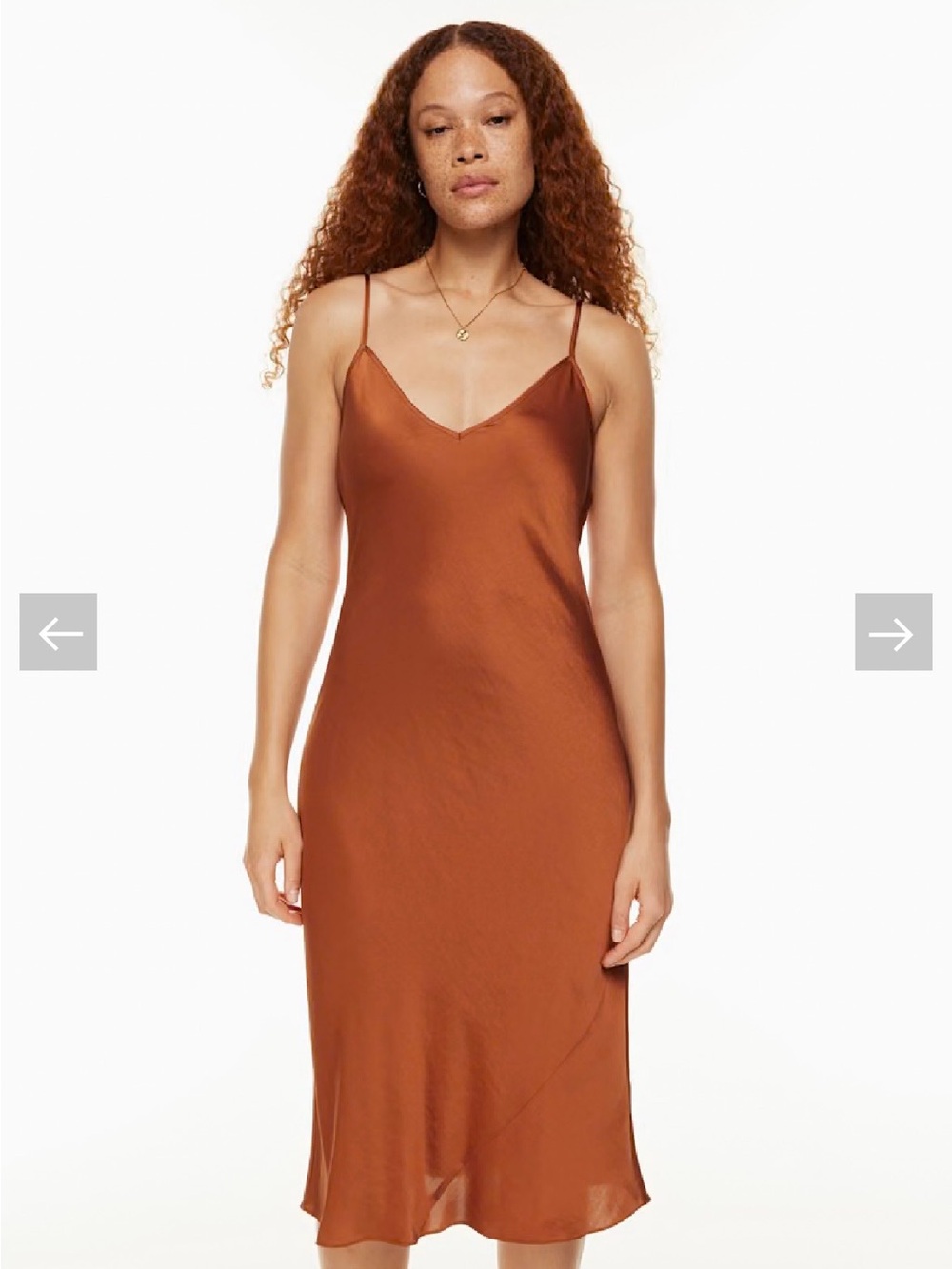 Wilfred Rust-Brown Slip Midi Dress 2XL